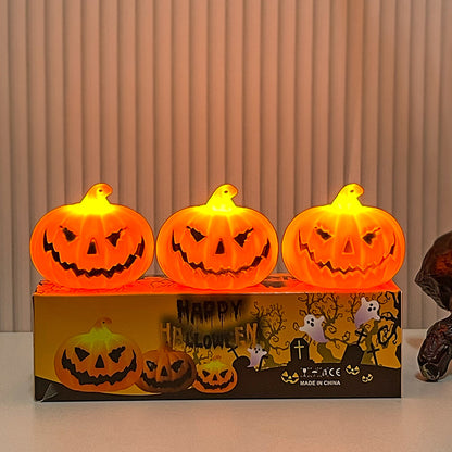 LED-Kürbislampe mit Tragegriff für Halloween-Dekoration