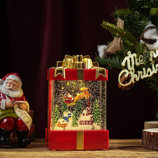 Dekorative LED-Schneekugel-Spieluhr im Geschenk-Design
