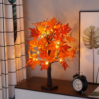 LED-Baumleuchte mit Ahornblättern