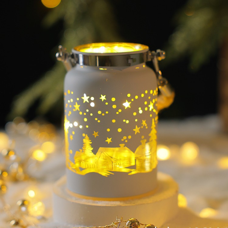 Beleuchtete Glas-Dekoration für Weihnachten