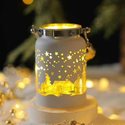 Beleuchtete Glas-Dekoration für Weihnachten