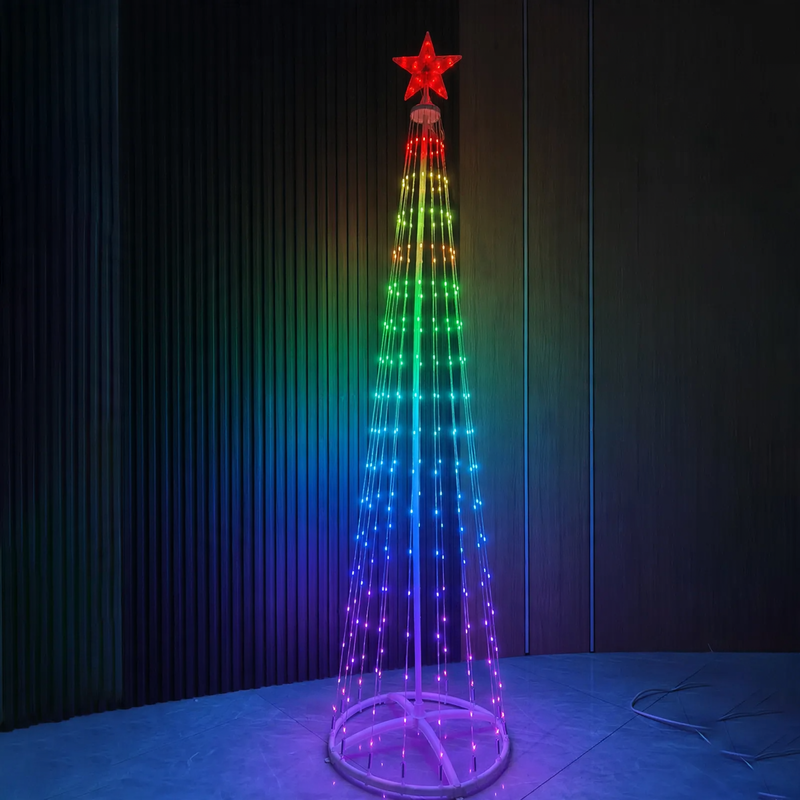 LED-Weihnachtsbaum-Lichterkette mit App-Steuerung