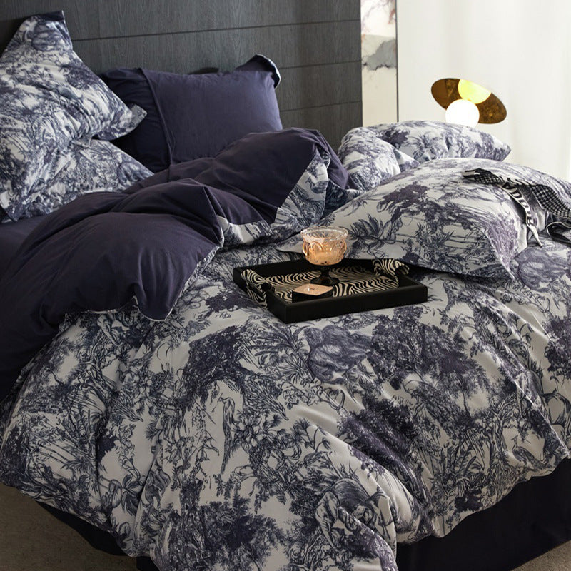 Milchfaser-Fleece Bettwäsche-Set, 4-teilig, verschiedene Designs