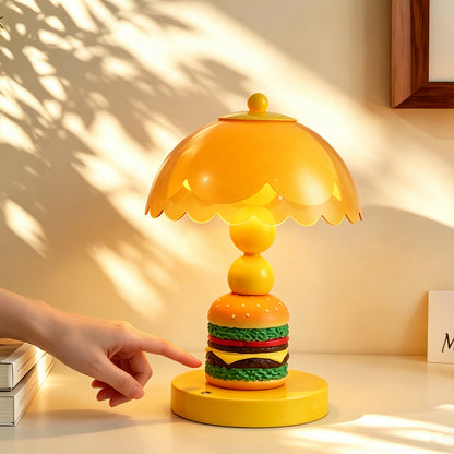 Hamburger-Tischlampe im kreativen Design