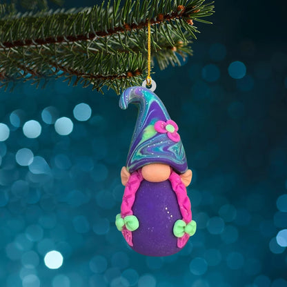 Weihnachtlicher Wichtel-Anhänger aus Acryl