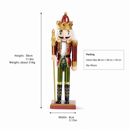 Dekorativer Nussknacker-Soldat, 30 cm oder 38 cm