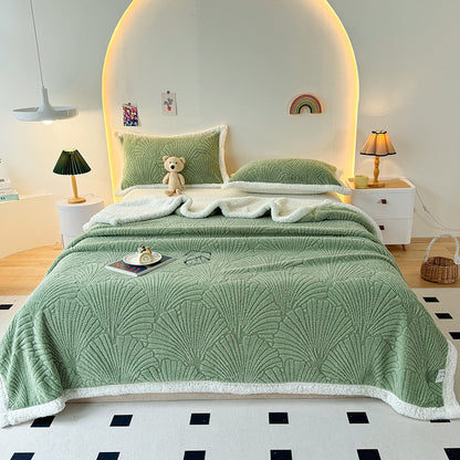 Doppelseitige Milchfaser-Fleece-Decke, vielseitig einsetzbar