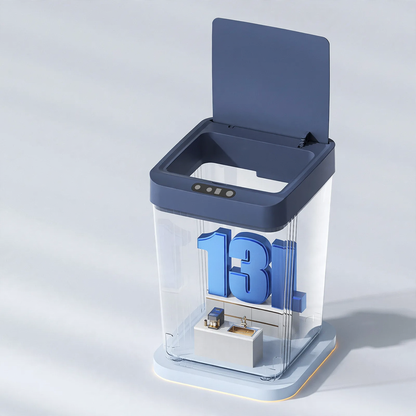 Intelligenter Sensor-Mülleimer 13–17 L eckig
