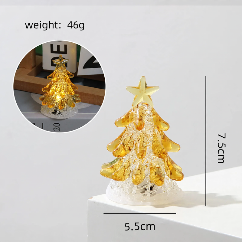 Handgeferti Glas-Weihnachtsbaum-Nachtleuchte
