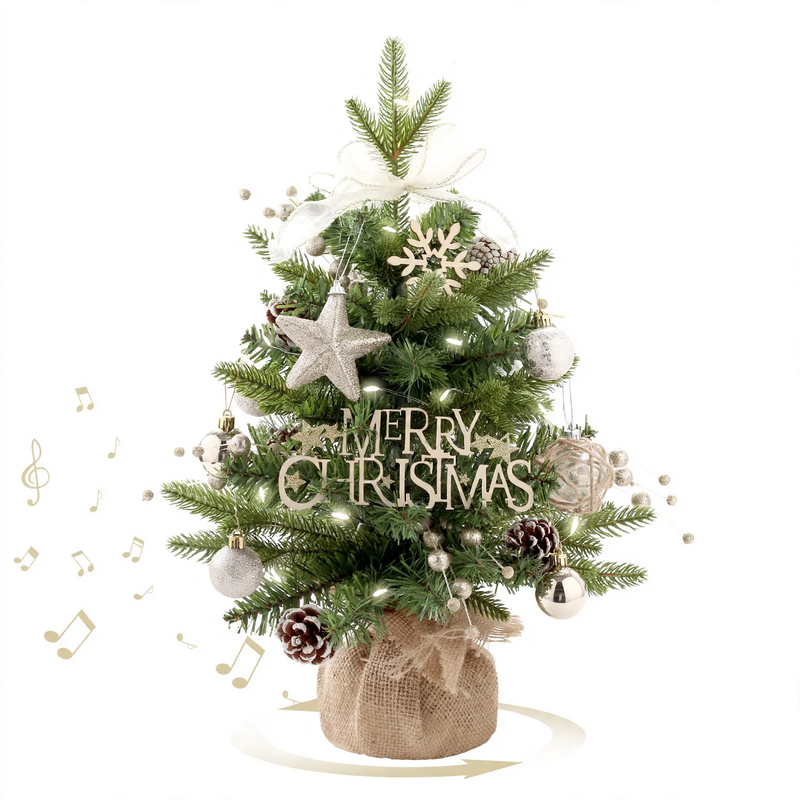 Mini-Weihnachtsbaum-Dekoration mit Musikfunktion