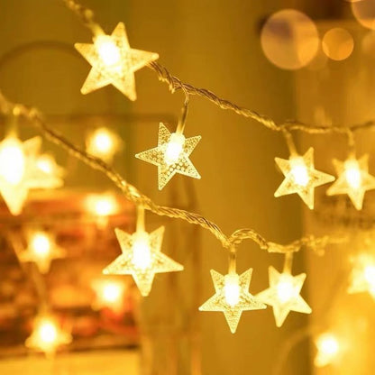 LED-Sternen-Lichterkette für festliche Dekoration