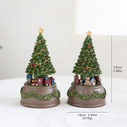 Dekorative Weihnachtsbaum-Spieluhr aus Harz