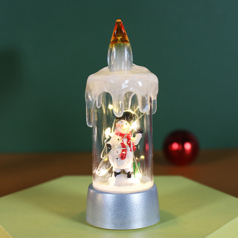 Weihnachtliche Schneekugel-Nachtlichter mit Beleuchtung