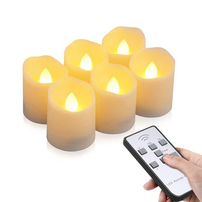 Wiederaufladbare LED-Teelichter mit Fernbedienung