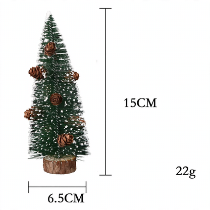 Mini-Weihnachtsbaum aus Kiefernnadeln, beschneit, 10-40cm