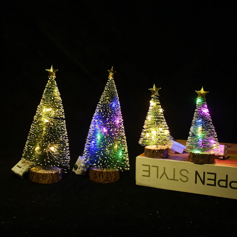 DIY-Mini-Weihnachtsbaum, leuchtende Tischdekoration