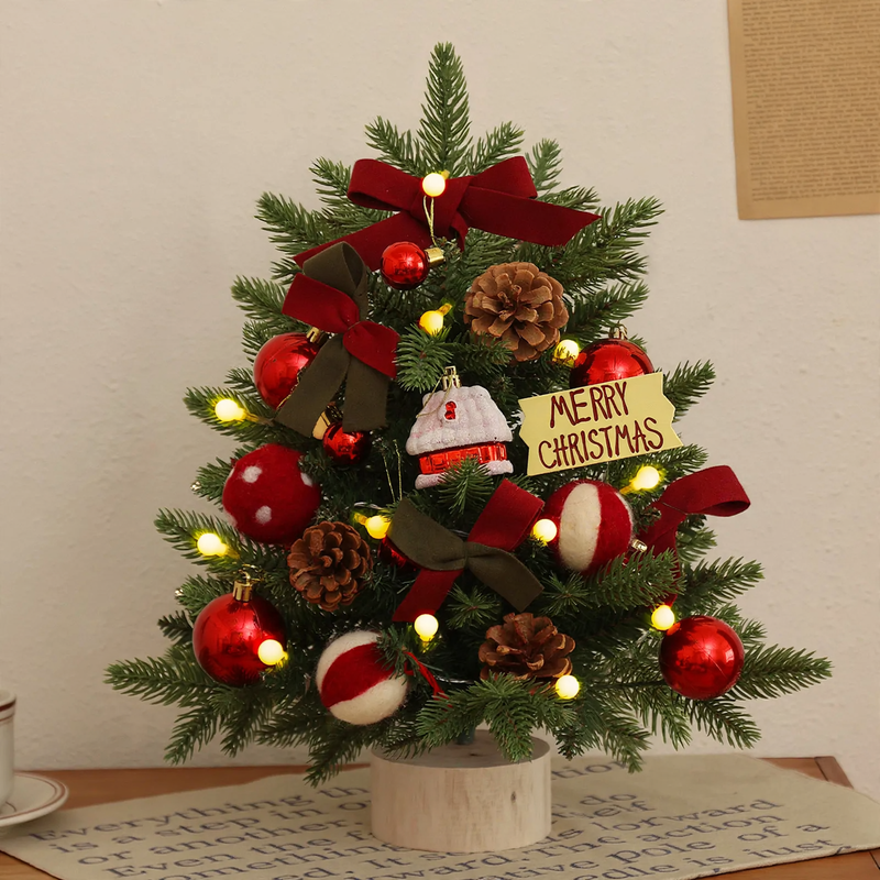 Mini-Weihnachtsbaum-Set mit Beleuchtung, 45 cm oder 60 cm