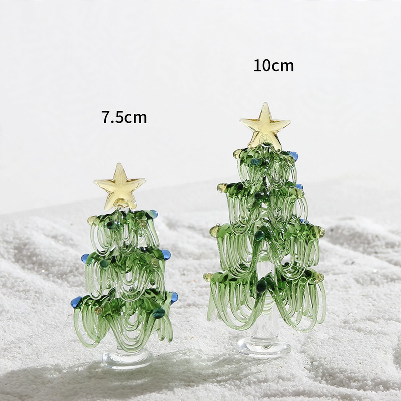 Glas-Weihnachtsbaum, 8,5 cm, handgeferti Dekoration