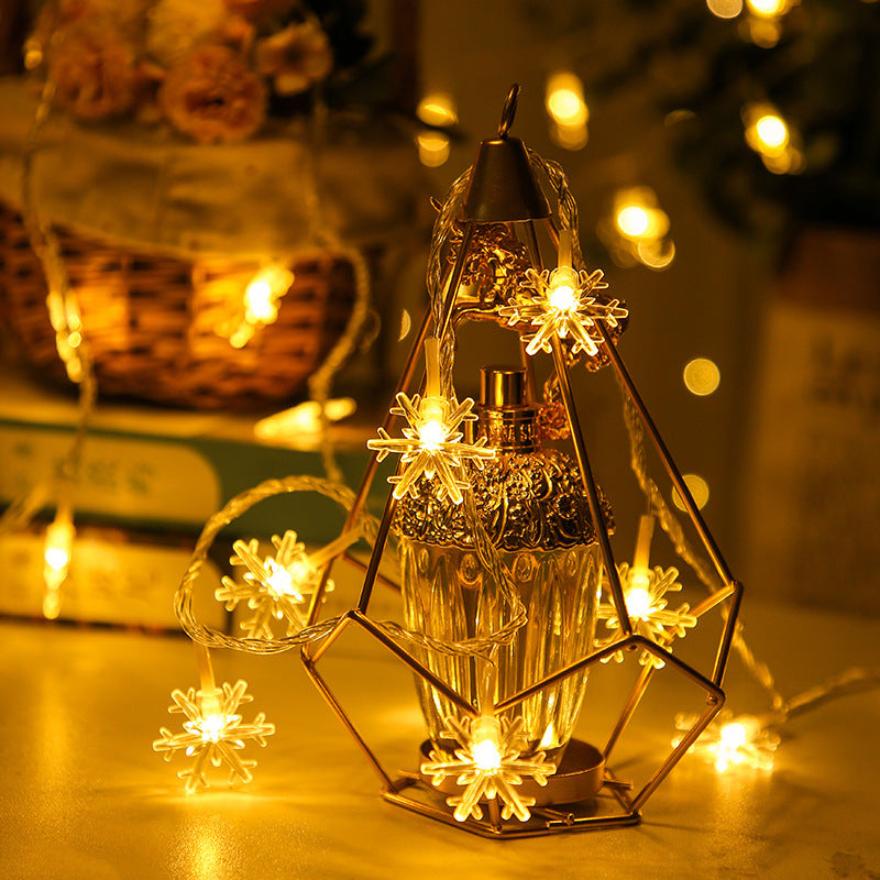 LED-Schneeflocken-Lichterkette für festliche Dekoration