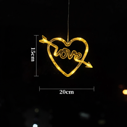 LED-Fenster-Deko-Licht mit Saugnapf