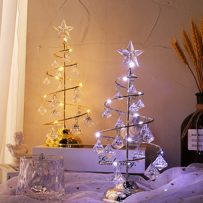 Dekorativer Weihnachtsbaum aus Metall mit LED-Licht