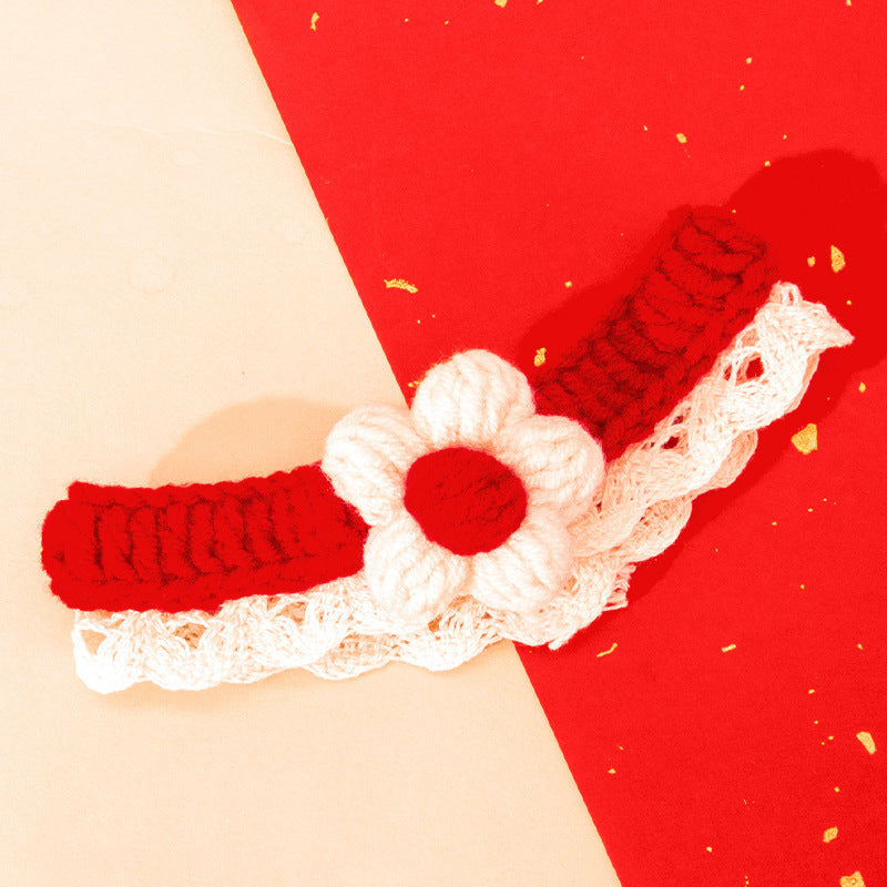 Gestrickte Halstuch für Haustiere, verstellbar