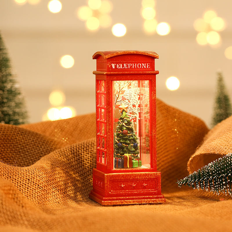 Dekorative LED-Laterne mit weihnachtlichen Motiven