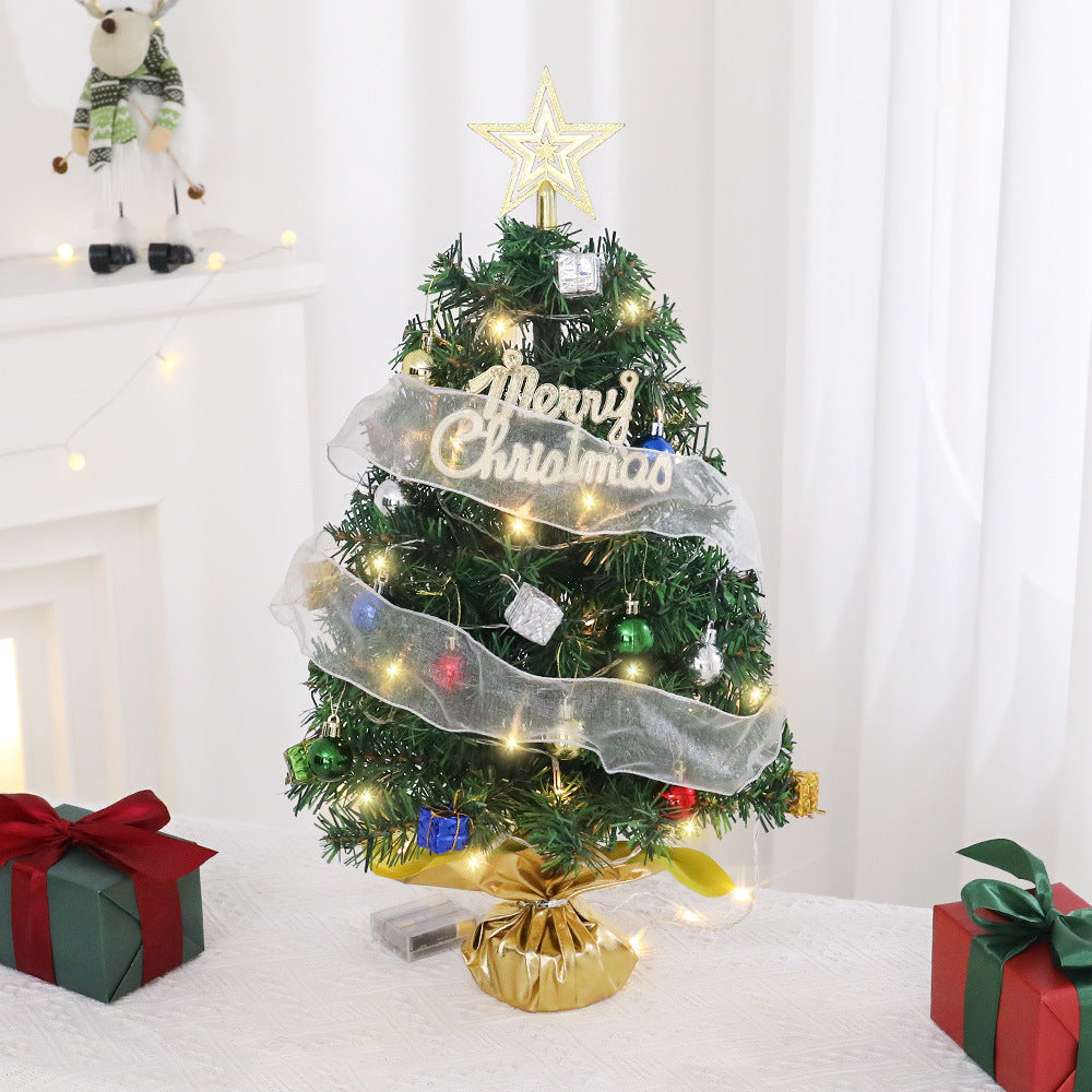 Mini-Weihnachtsbaum-Set mit LED-Beleuchtung