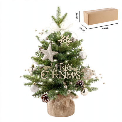 Mini-Weihnachtsbaum-Set mit Spieluhr-Sockel, 50 cm