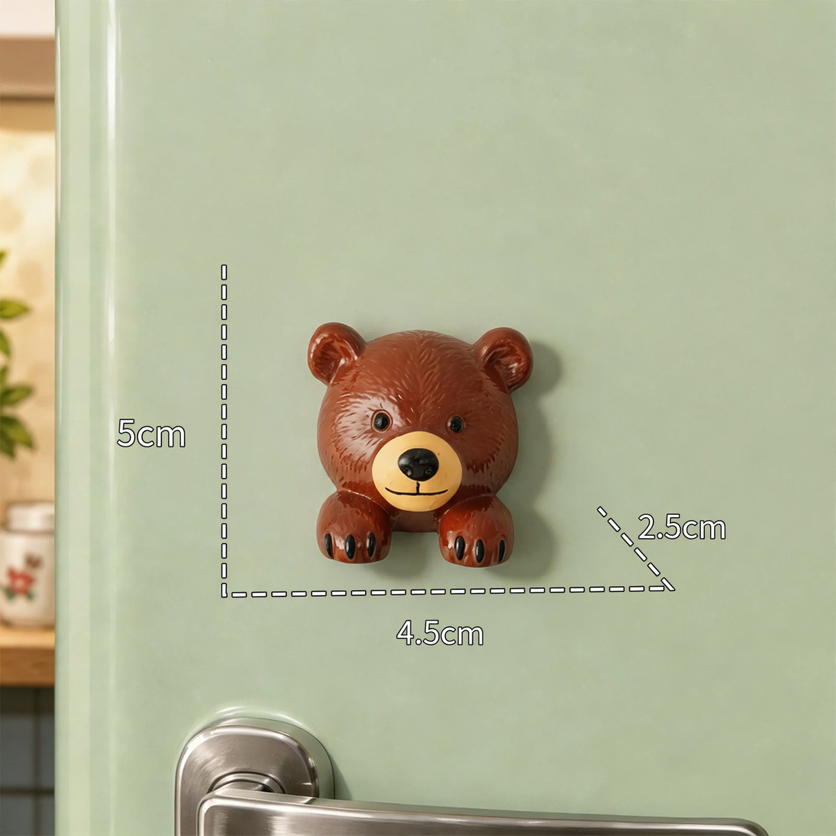 3D-Wildtier-Magnete aus Kunstharz, Cartoon-Stil