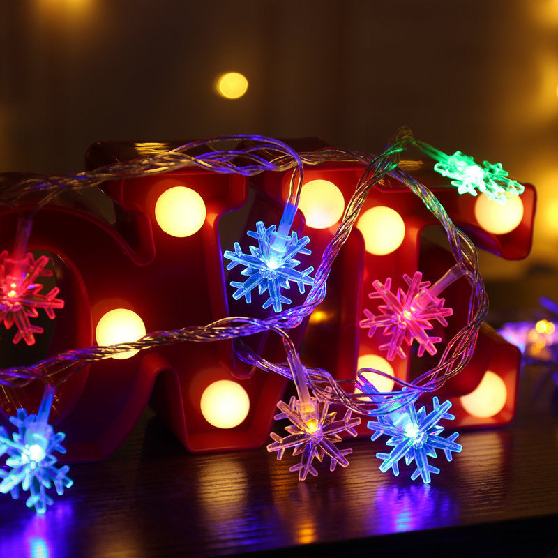 LED-Schneeflocken-Lichterkette für festliche Anlässe