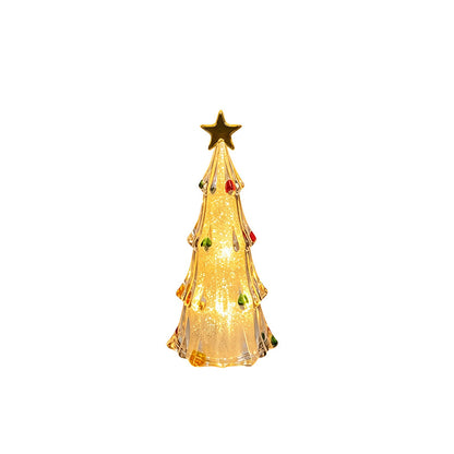 Beleuchtete Weihnachtsbaum-Dekoration mit warmem Licht