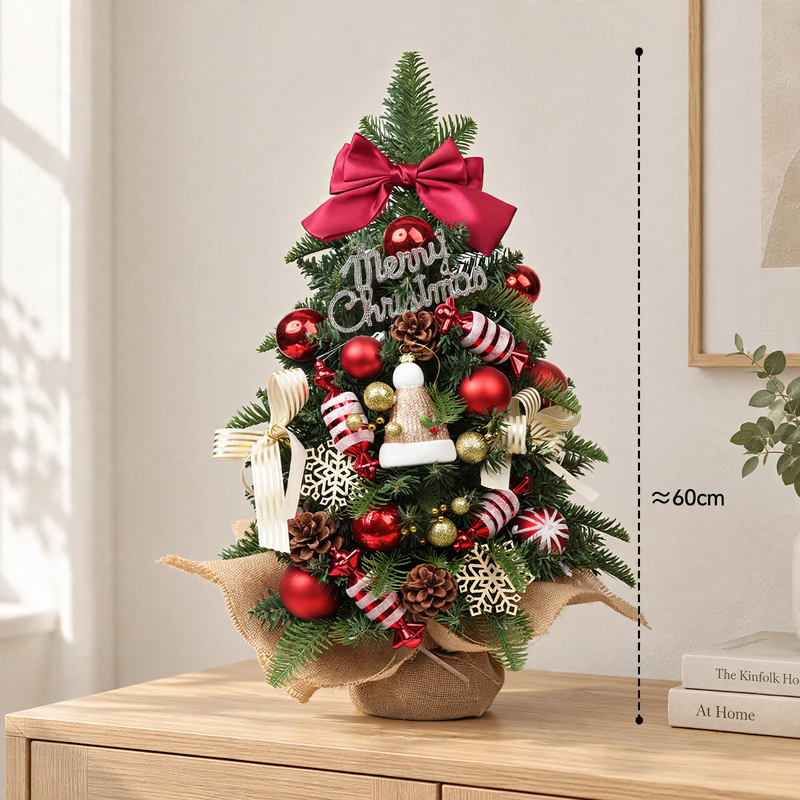 Mini-Weihnachtsbaum für den Tisch mit Beleuchtung