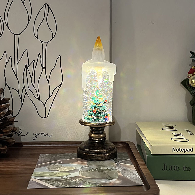 LED-Weihnachtskerze mit Lichteffekt, Tischdekoration