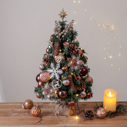 Weihnachtsbaum-Set mit LED-Beleuchtung, 45 cm