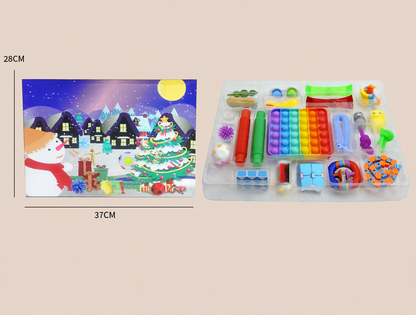 Weihnachts-Adventskalender mit 24 Anti-Stress-Spielzeugen