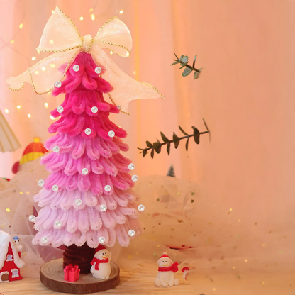 DIY Weihnachtsbaum Bastelset mit Holzsockel