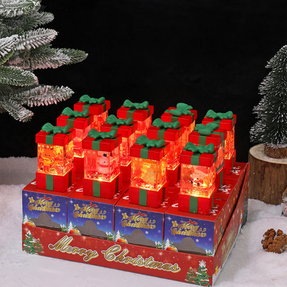 Dekorative LED-Schneekugel mit weihnachtlichen Motiven