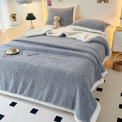 Doppelseitige Milchfaser-Fleece-Decke, vielseitig einsetzbar