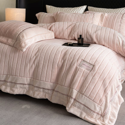 Luxuriöses Milchfaser-Fleece Bettwäsche-Set, extra dick