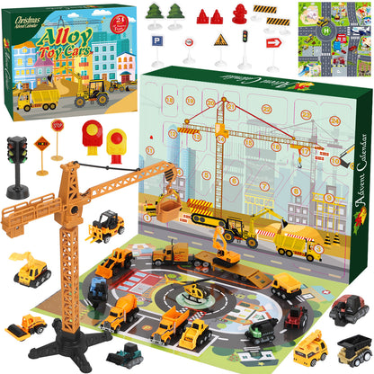 Weihnachts-Adventskalender mit Modellautos
