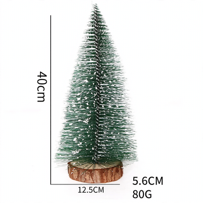 Miniatur-Weihnachtsbaum aus Kiefernnadeln mit Beleuchtung