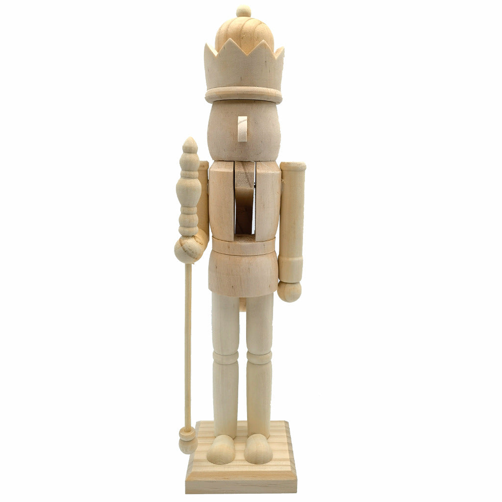Nussknacker-Figur aus Holz, 38 cm, unbemalt