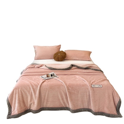 Doppelseitige Milchfaser-Fleece-Decke, warm und flauschig