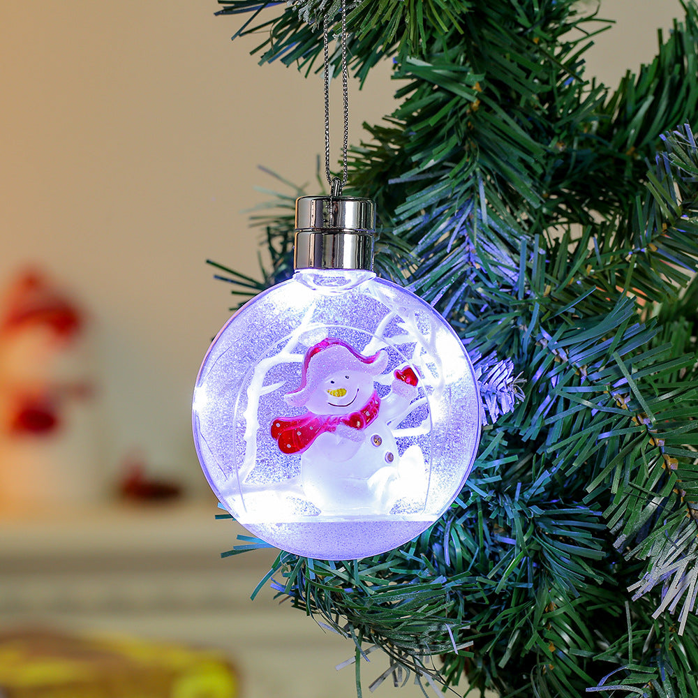 Dekorative, beleuchtete Weihnachtskugel zum Aufhängen