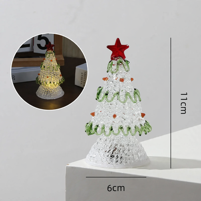 Handgeferti Glas-Weihnachtsbaum-Nachtleuchte