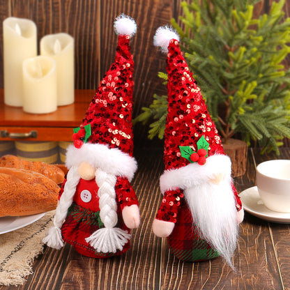 Weihnachtlicher Wichtel mit Glitzermütze