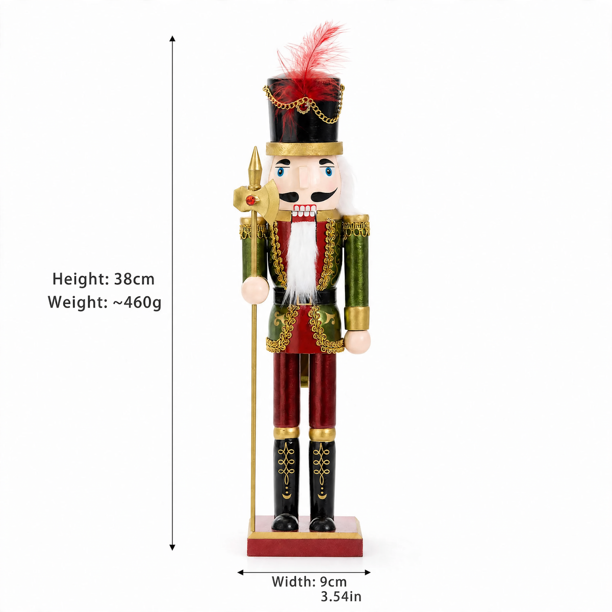 Dekorativer Nussknacker-Soldat, 30 cm oder 38 cm