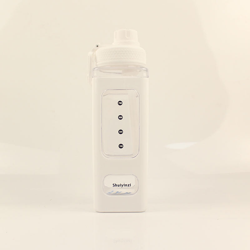 Große Trinkflasche mit Strohhalm 700–900 ml