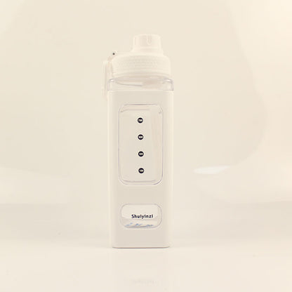 Große Trinkflasche mit Strohhalm 700–900 ml